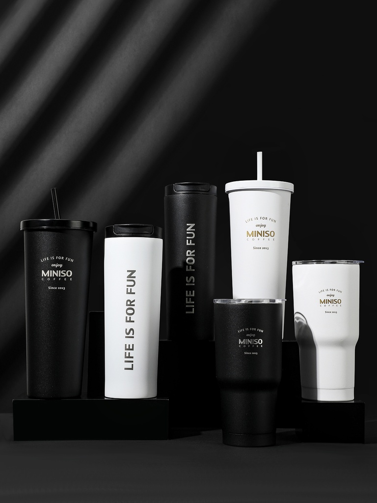 Classic Black White Series Steel Bottle 580ml Blac