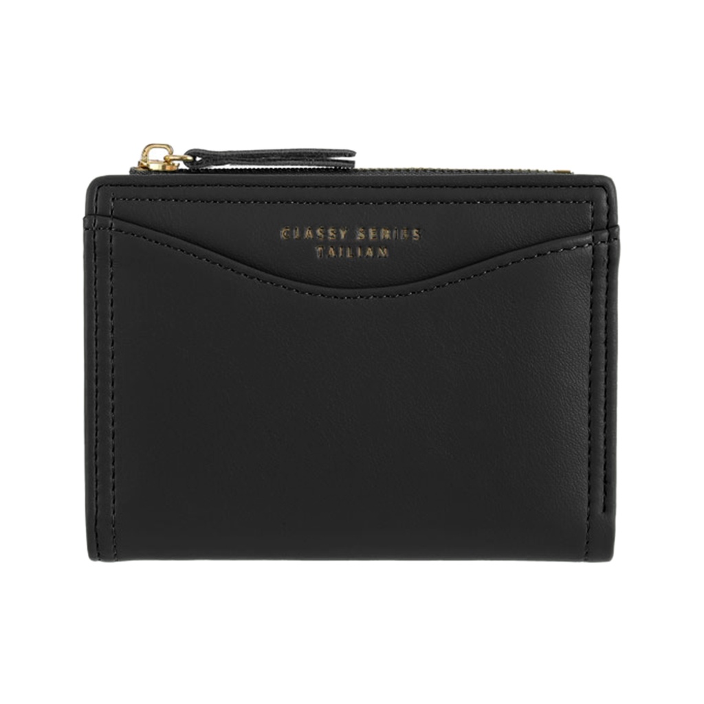 Leisure Two fold Short Wallet Black