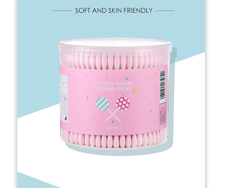 Candy Time Cotton Swabs (300 Count)(Rose)