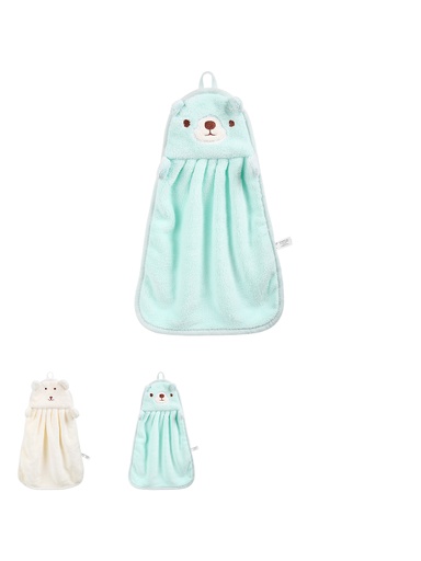 [Coral Fleece Bear Hand Towel (Miniso)] Coral Fleece Bear Hand Towel