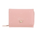 Mouse Short Three fold Zipper Wallet