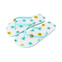 Love and Peace Series Women s Flip Flops Blue Smil